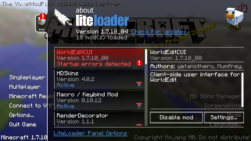 LiteLoader error1